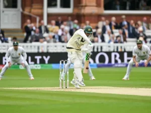 Australia opener Usman Khawaja in action for Australia against South Africa in WTC Final.