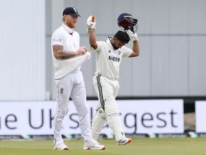 Rishabh Pant celebrates after scoring ton vs England