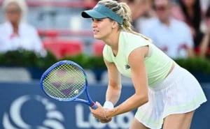 Genie Bouchard in action